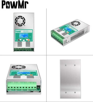 Контролер заряду PowMr 60А MPPT 12V 24V 36V 48V для li-ion lifepo4 свинцево-кислотних акумуляторів