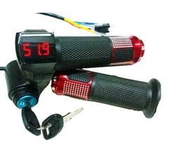 Ручки газу для електроскутера 12-99в, акселератор із ключем і вольтметром