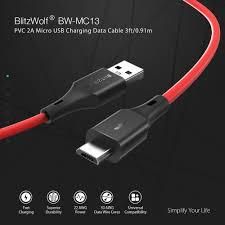 Кабель BlitzWolf® BW-MC13 Micro USB швидке заряджання та синхронізація даних