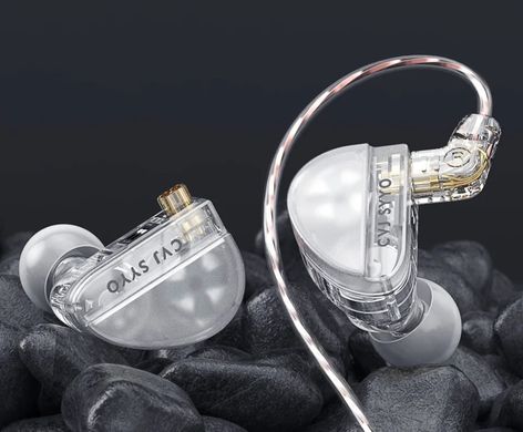 Навушники гібридні CVJ Konoka 1DD+1BA+1 драйвер вібрації з мікрофоном