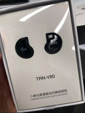 Навушники гібридні TRN V80 з мікрофоном 7 Гц – 40 кГц