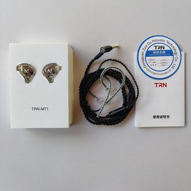 Навушники вакуумні TRN MT1 20-20000Hz прозорий корпус
