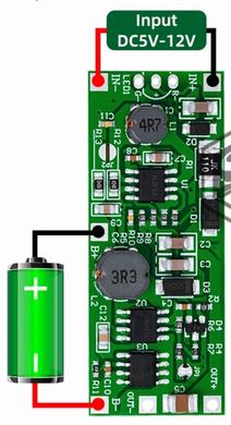 Плата управления источником бесперебойного питания ИБП 12V зарядка 18650 4.2V 1А Повышающий модуль DC 12V 12W