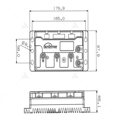 Контролер 72V 80A Fardriver ND72280 прозорий корпус для електричного скутера з Bluetooth