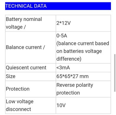 Балансир акумуляторів 12V+12V еквалайзер HA-11 з блютуз