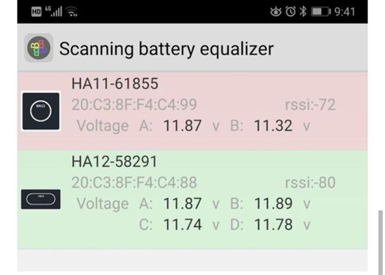 Балансир аккумуляторов 12V+12V эквалайзер HA-11 с блютуз