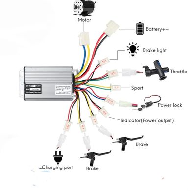 Контролер для щіткового двигуна електроскутера DC 48 V 1000 W