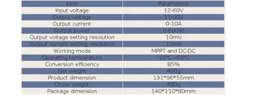 Контролер JUNTEK MPT-7210A MPPT повішуючий зарядний пристрій 24 V 36 V 48 V 60 V 72 V