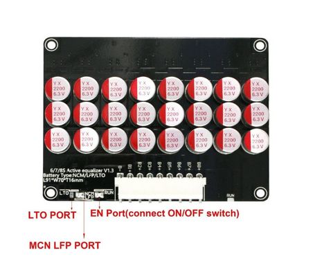 Активний балансир 9S-14S 5A Ver 1.1 li-ion Lifepo4 LTO еквалайзер акумуляторів