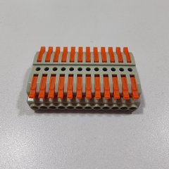 Клемна колодка VAGO на 12 контактів для з'єднання проводів 0,08-4,0 мм²