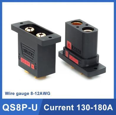 Сверхмощный разъем QS8P-U штекер монтажный (мама) 8mm 180А max