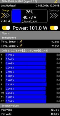 Смарт JBD BMS 7S-14S 20А lifePo4 Умная BMS с блютуз управлением