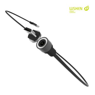 Магнитный кабель "Wsken Round" Micro-USB + lightning коннектор