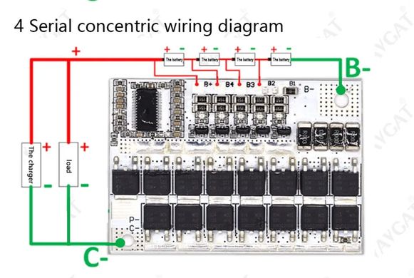 BMS 4S 14,8V(16.8V) Li-ion 50А(100А) з балансуванням