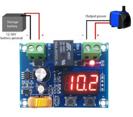 XH-M609 DC 12V-36V плата защиты аккумулятора от переразряда управление нагрузкой 12V-24V-36V